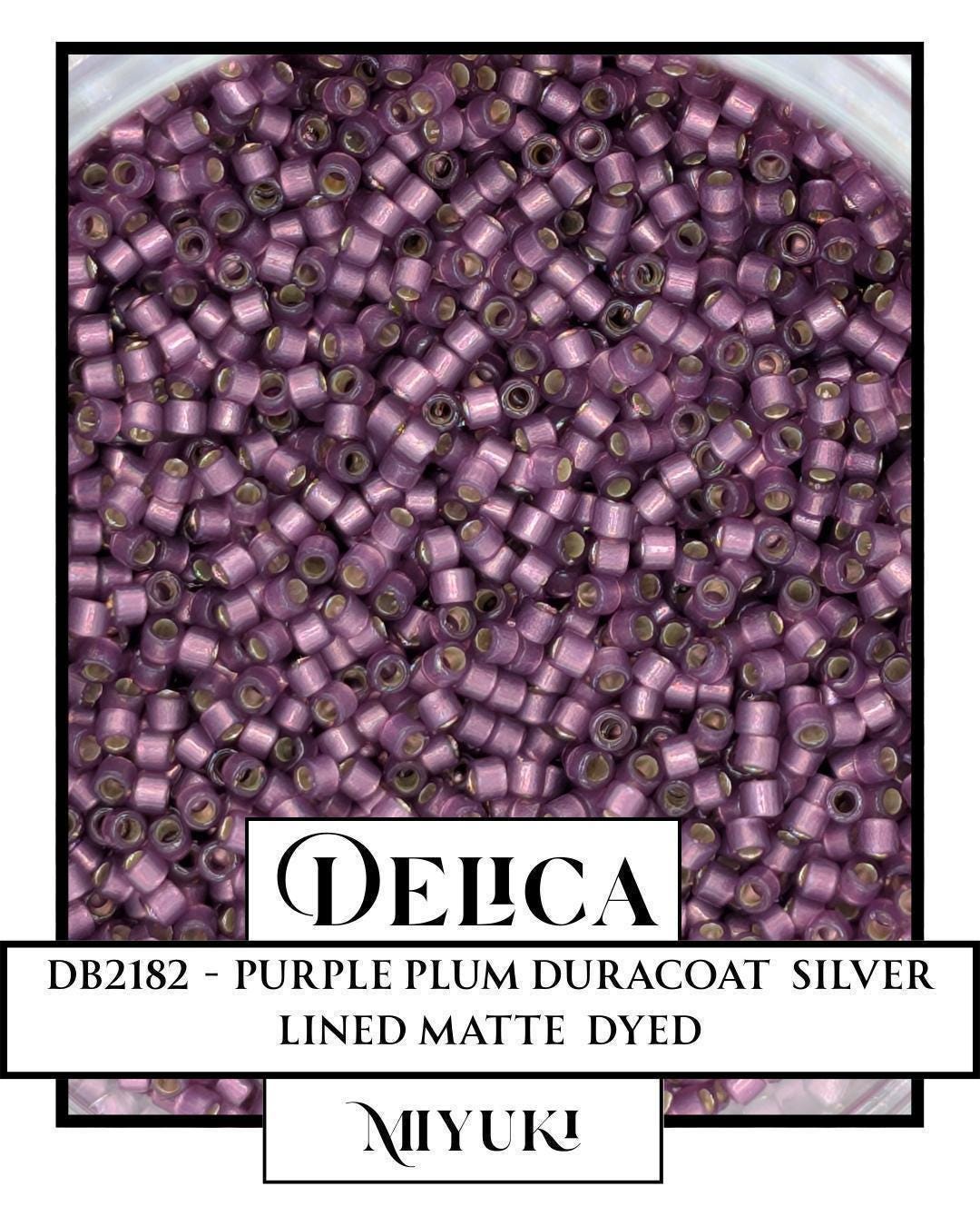 Miyuki Delica Beads - Purple Plum Size 11/0 Japanese Glass Seed Beads Bulk