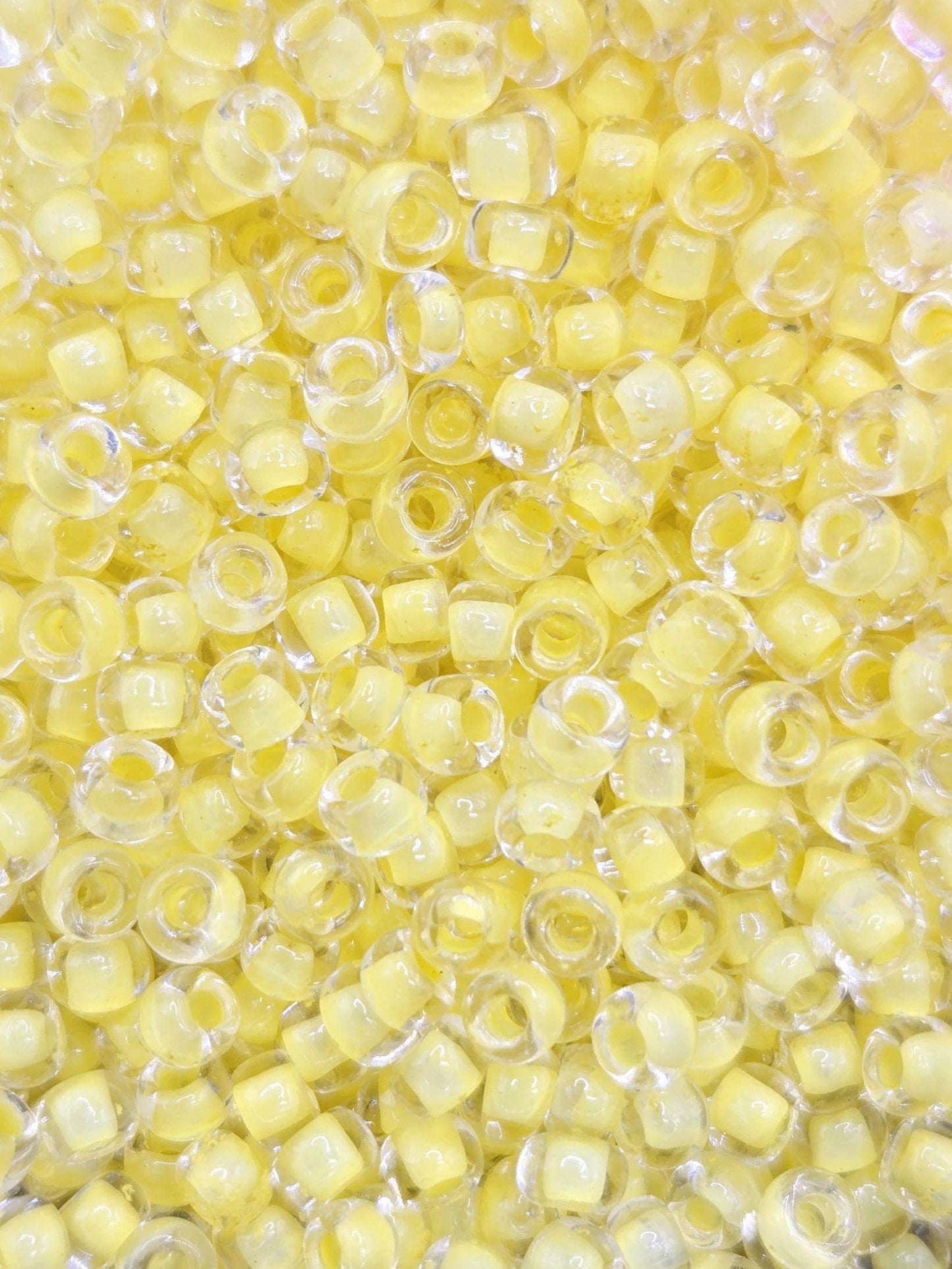 Japanese Seed Beads 8/0 Round Translucent Yellow Inside Color Beads for Jewelry Making