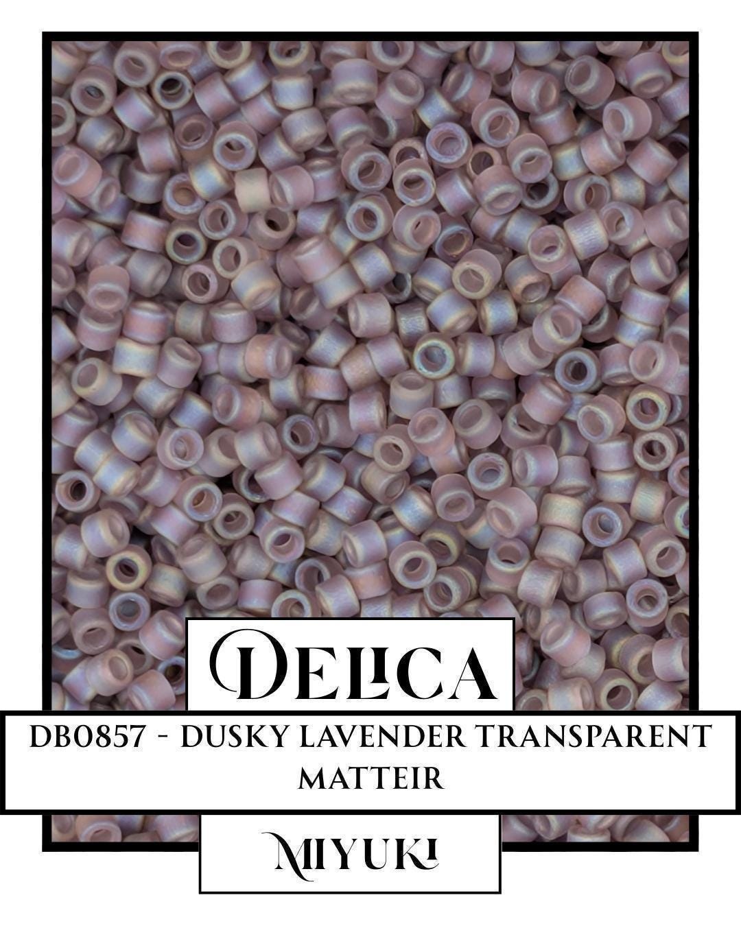 Miyuki Delica Beads – Size 11/0 Dusky Lavender Glass Seed Beads | Matte Finish