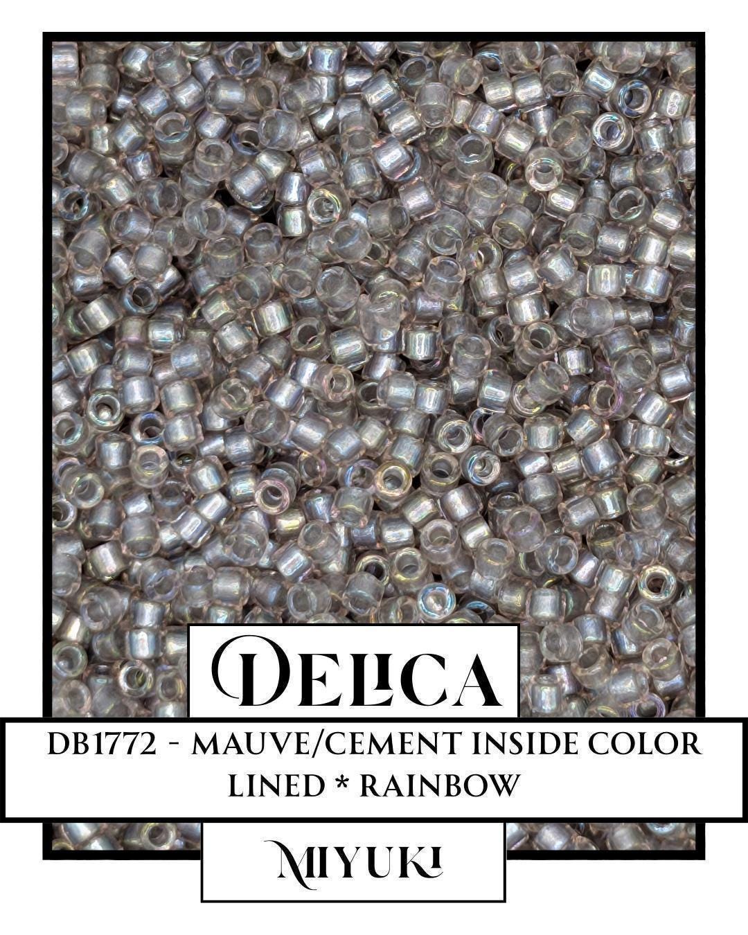 Miyuki Delica Beads - Size 11 Seed Beads Mauve Color with Resealable Mylar Bag