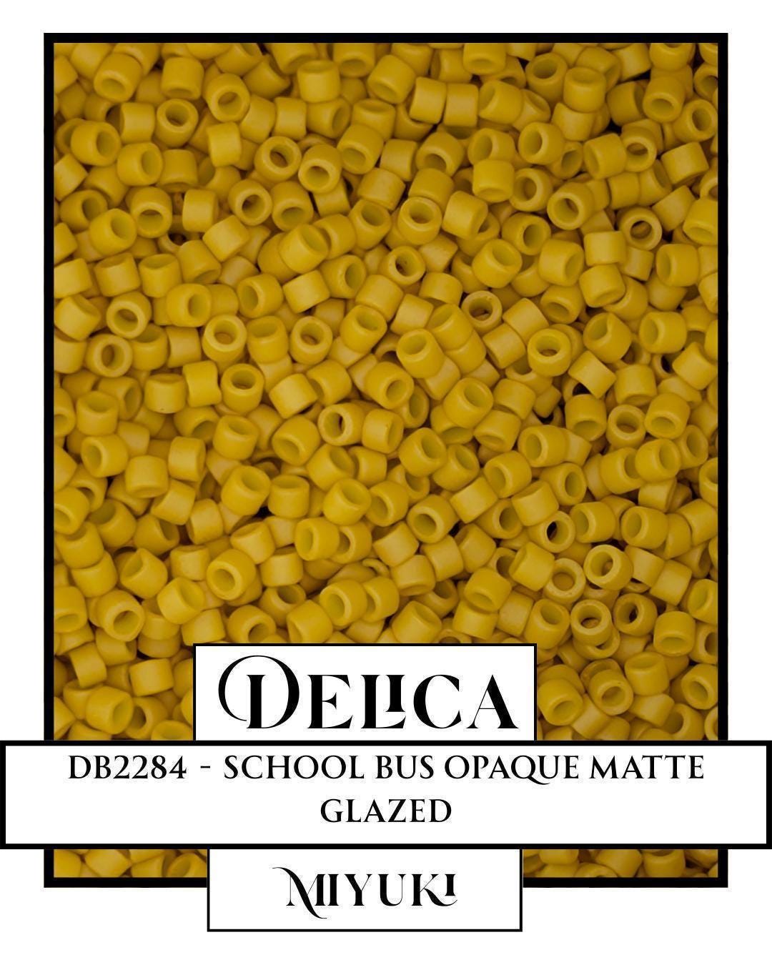 Miyuki Delica Beads - Size 11/0 Japanese Seed Beads | School Bus Opaque Matte Color