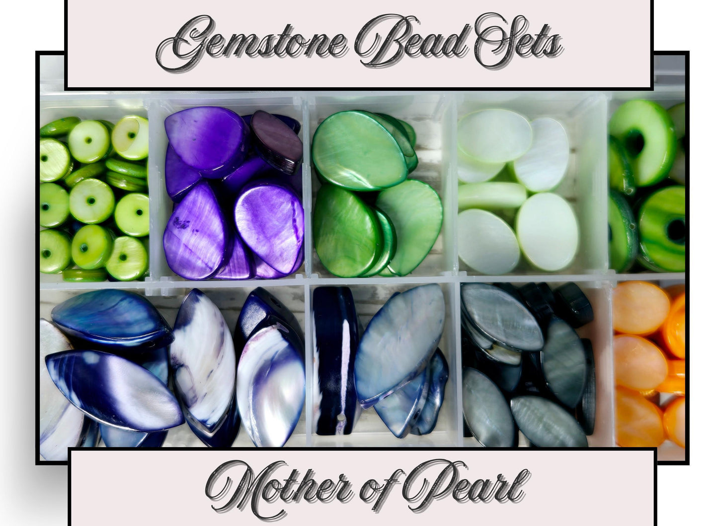 Mother Of Pearl Beads - Natural Iridescent Craft Beads For Jewelry Making Supplies