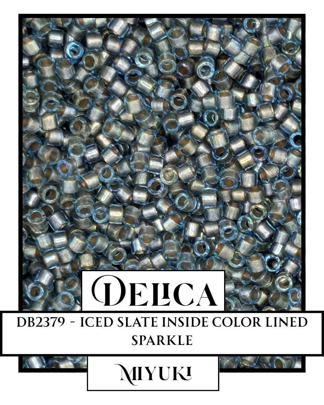 Miyuki Delica Beads 11/0 Iced Slate Bead Size - Premium Seed Beads for Jewelry