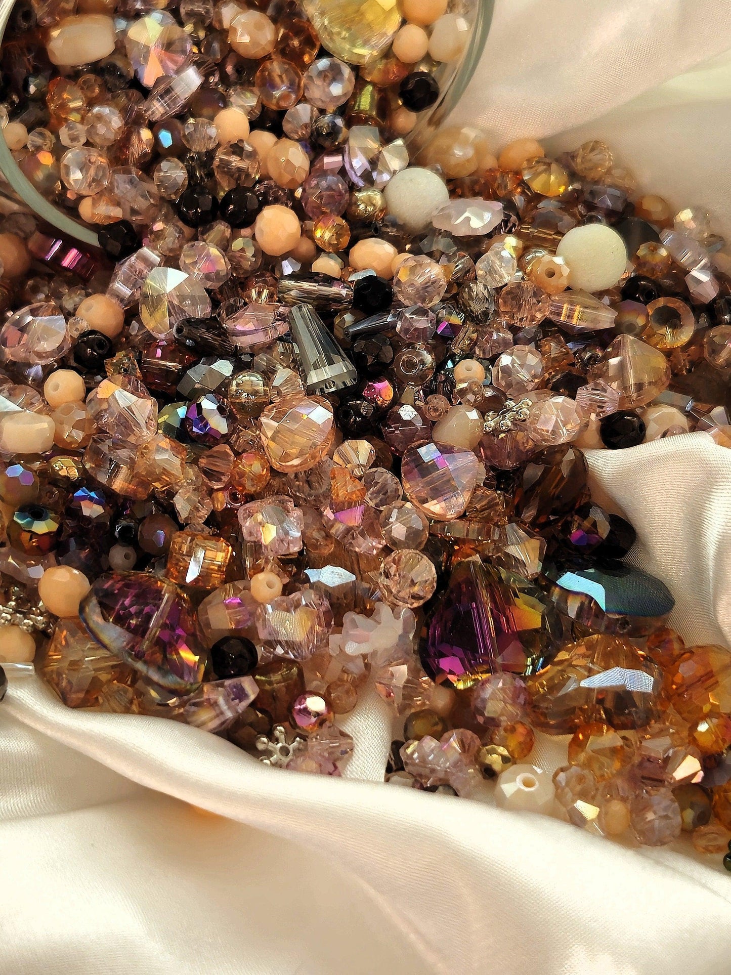 Pink Bead Mix – Assorted Pink Beads Glass Bead Soup for Creative Jewelry Making
