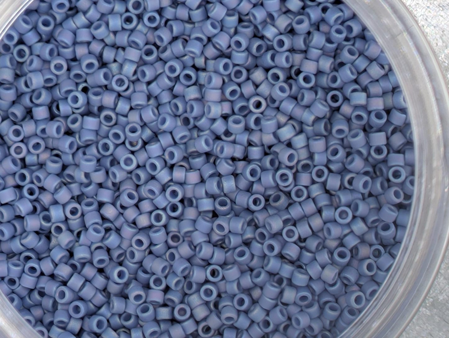 Miyuki Delica Beads - 3-Color Matte Opaque Glazed Rainbow Finish Palette Tubes
