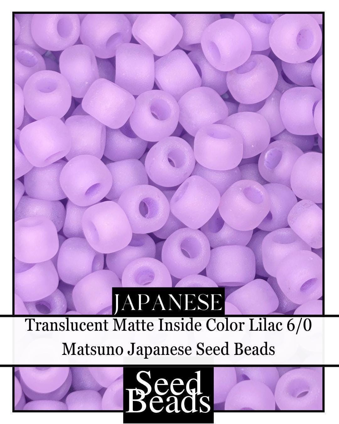 Translucent Matte Lilac Beads | High Quality Matsuno Dynamites 6/0 Seed Beads