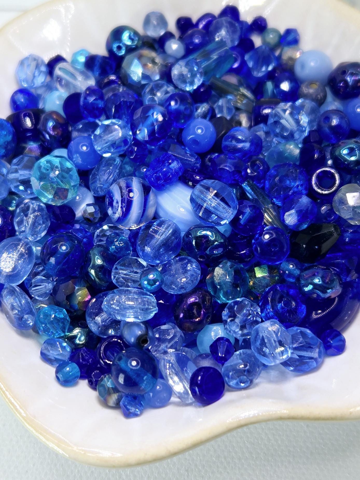 Berry Blue Bead Mix - Glass Bead Assortment | Creative Bulk Craft Beads