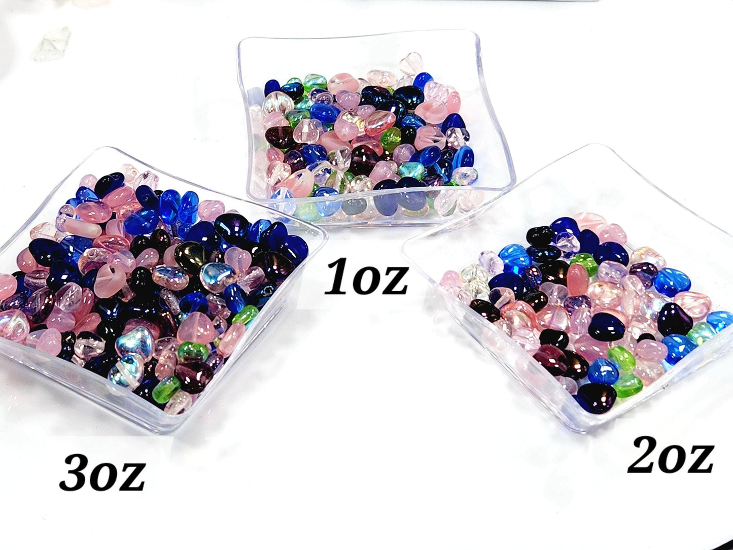 Czech Glass Heart Beads – Bulk Glass Beads Mix for Jewelry Making Crafts
