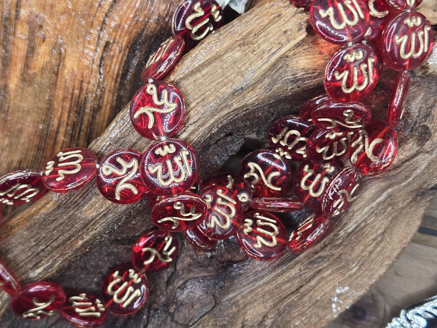 Vintage Czech Glass Beads - 8mm Flat Coin Feng Shui Beads | Rare Discontinued Jewelry Supplies