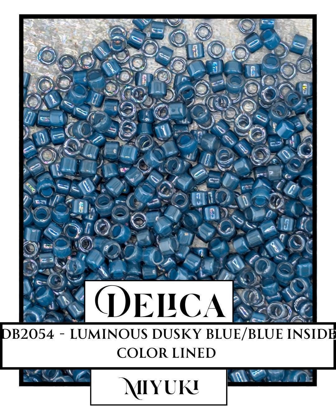 Miyuki Delica Beads - Luminous Dusky Blue 11/0 Seed Beads for Jewelry Craft