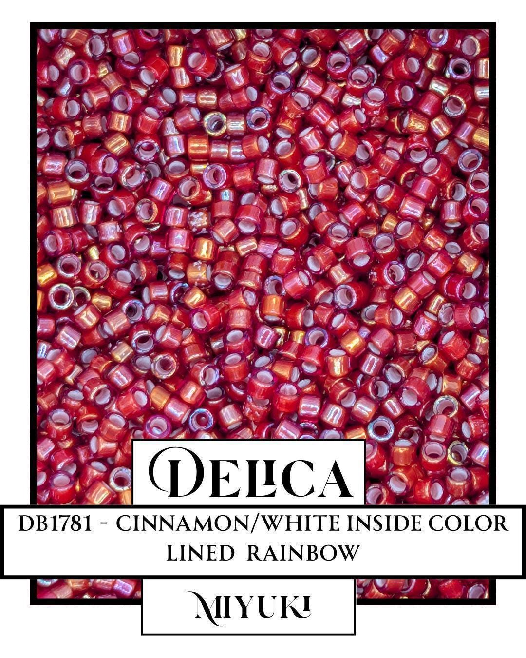 Miyuki Delica Beads | Genuine Japanese Glass Seed Beads 11/0 Cinnamon White