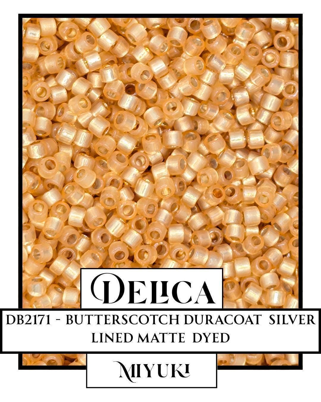 Miyuki Delica Beads – Butterscotch Size 11/0 Glass Seed Beads, 7g Resealable Bag