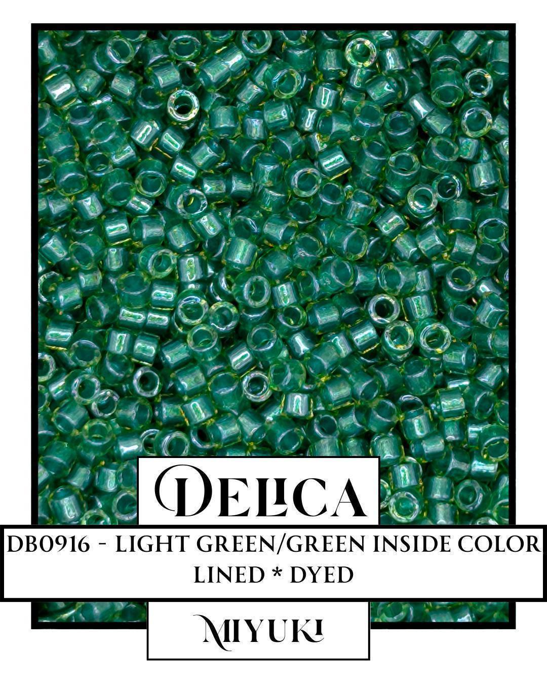 Miyuki Delica Beads - Size 11/0 Light Green ICL Glass Seed Beads 7g Resealable Bag