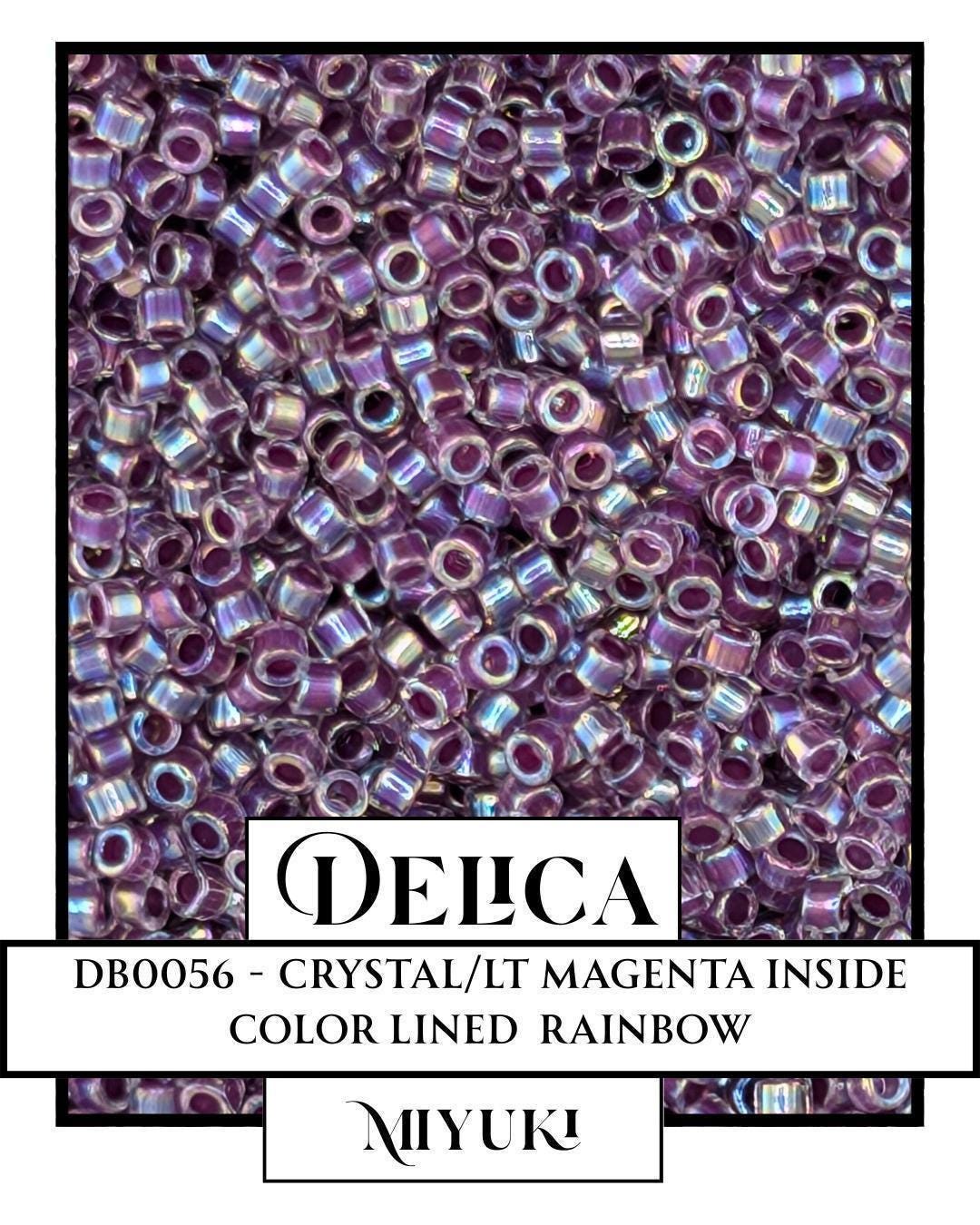 Miyuki Delica Beads 11/0 Crystal Lt Magenta ICL R - Genuine Japanese Glass Seed Beads