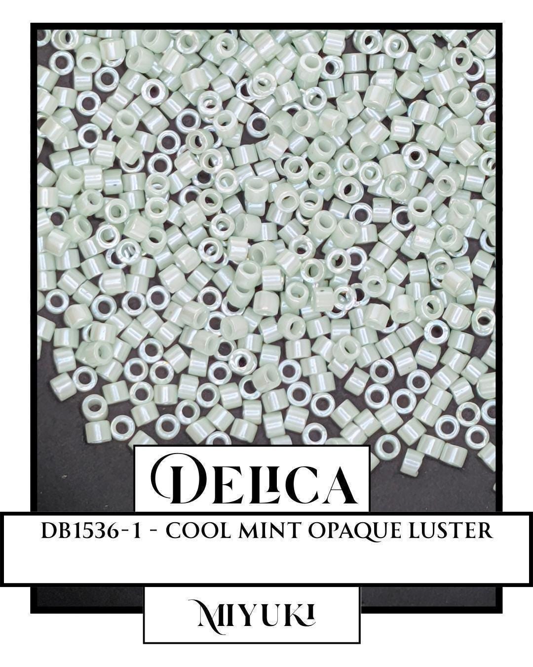 Miyuki Delica Beads - Size 11 Seed Beads in Opaque Light Mint, Resealable Mylar Bag