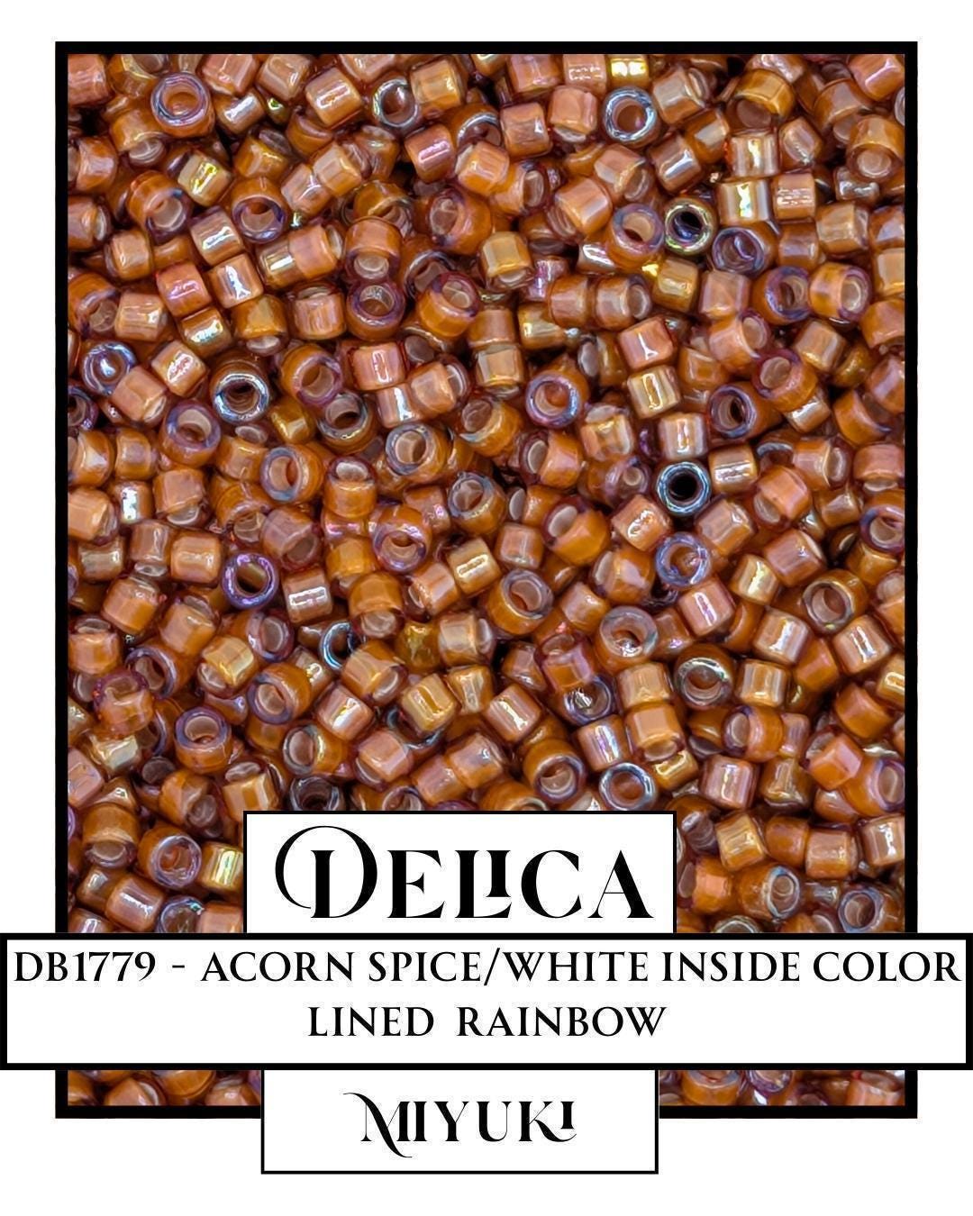 Miyuki Delica Beads | Genuine Japanese Glass Seed Beads 11/0 Acorn Spice White