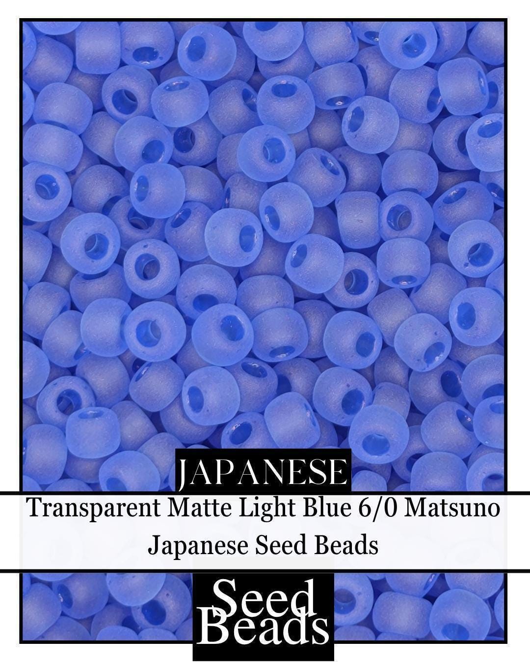 Transparent Cobalt Seed Beads 8/0 Matte Frosted Japanese Seed Beads Pack
