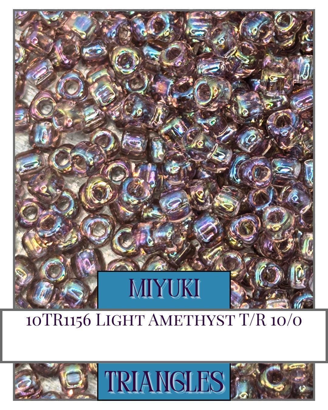 Miyuki Triangle Beads – Light Amethyst Seed Beads Size 10 | 10 Gram Pack