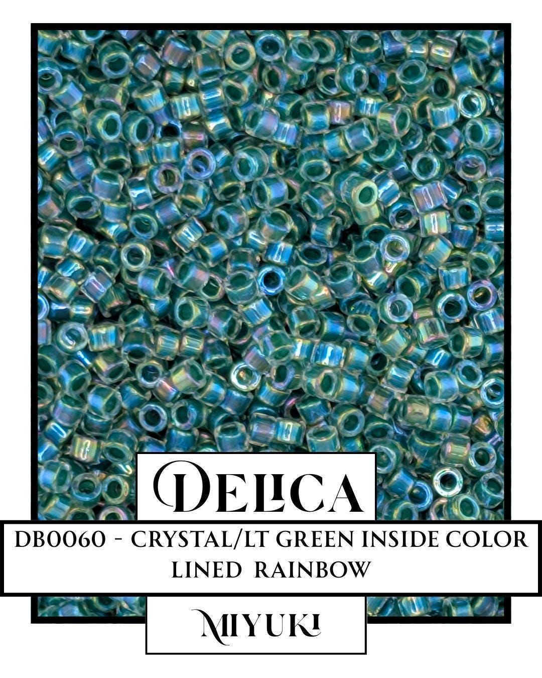 Miyuki Delica Beads 11/0 Crystal Lt Green ICL R - Japanese Glass Seed Beads