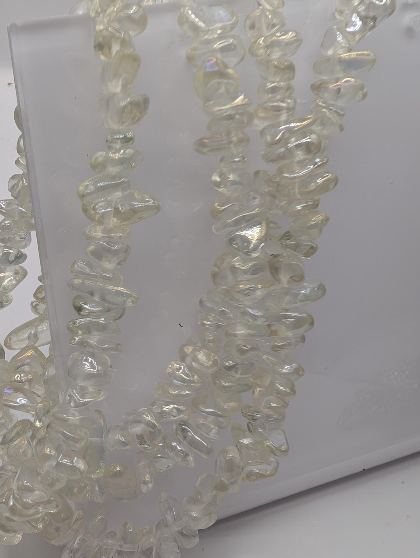 Fire Polished Glass Beads - 36 Inch Strand of Durable Glass Chip Beads for Jewelry Making