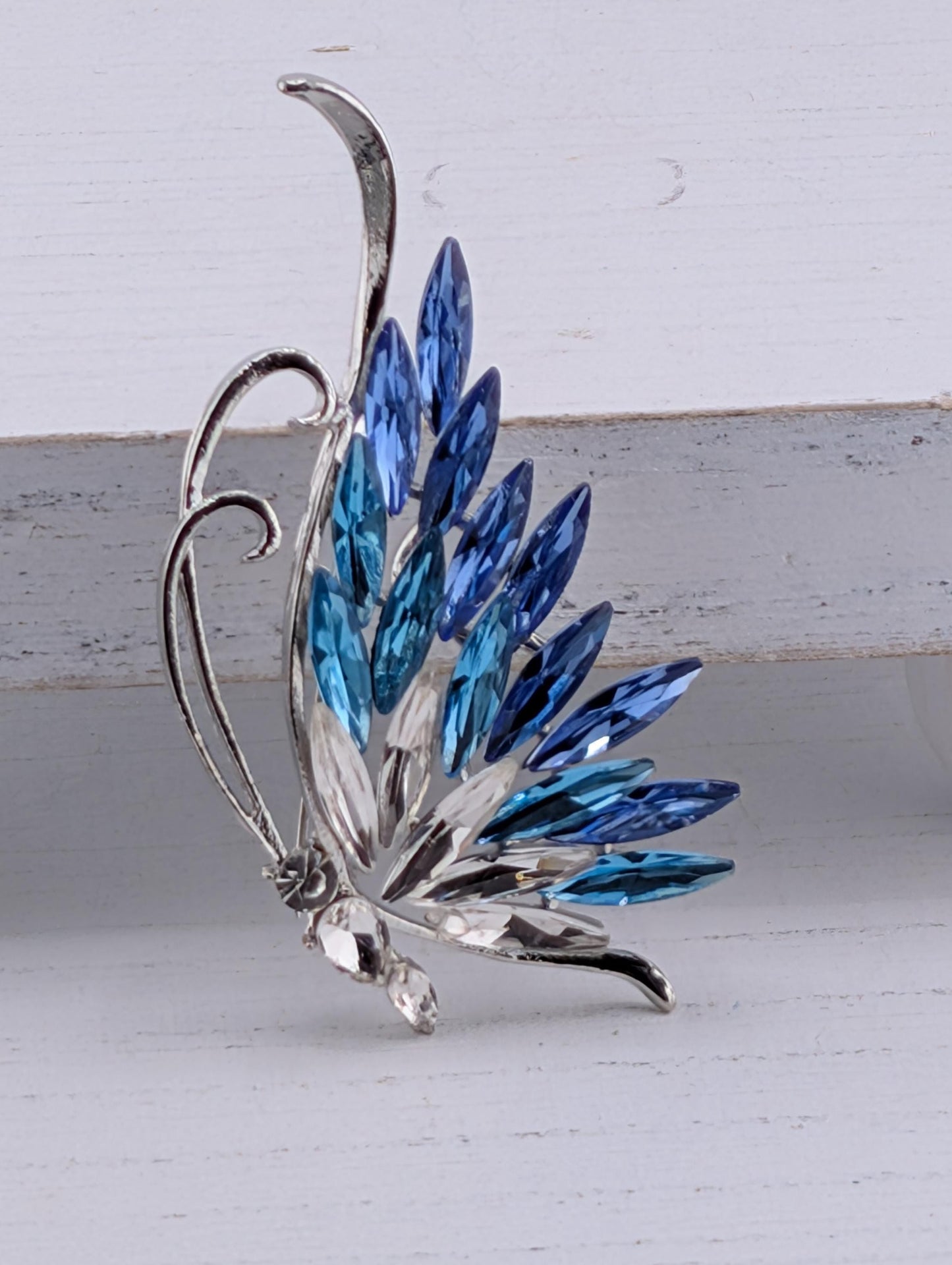 Butterfly Brooch - Purple Blue Rhinestones Decorative Pin | Elegant Jewelry Accessory