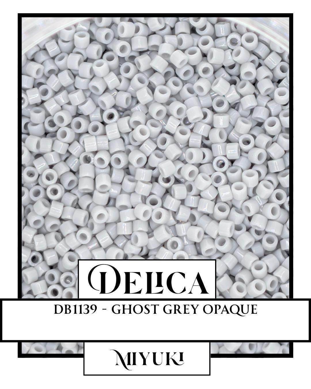 Miyuki Delica Beads - Ghost Grey 11/0 Uniform Seed Beads | Resealable Bead Bags