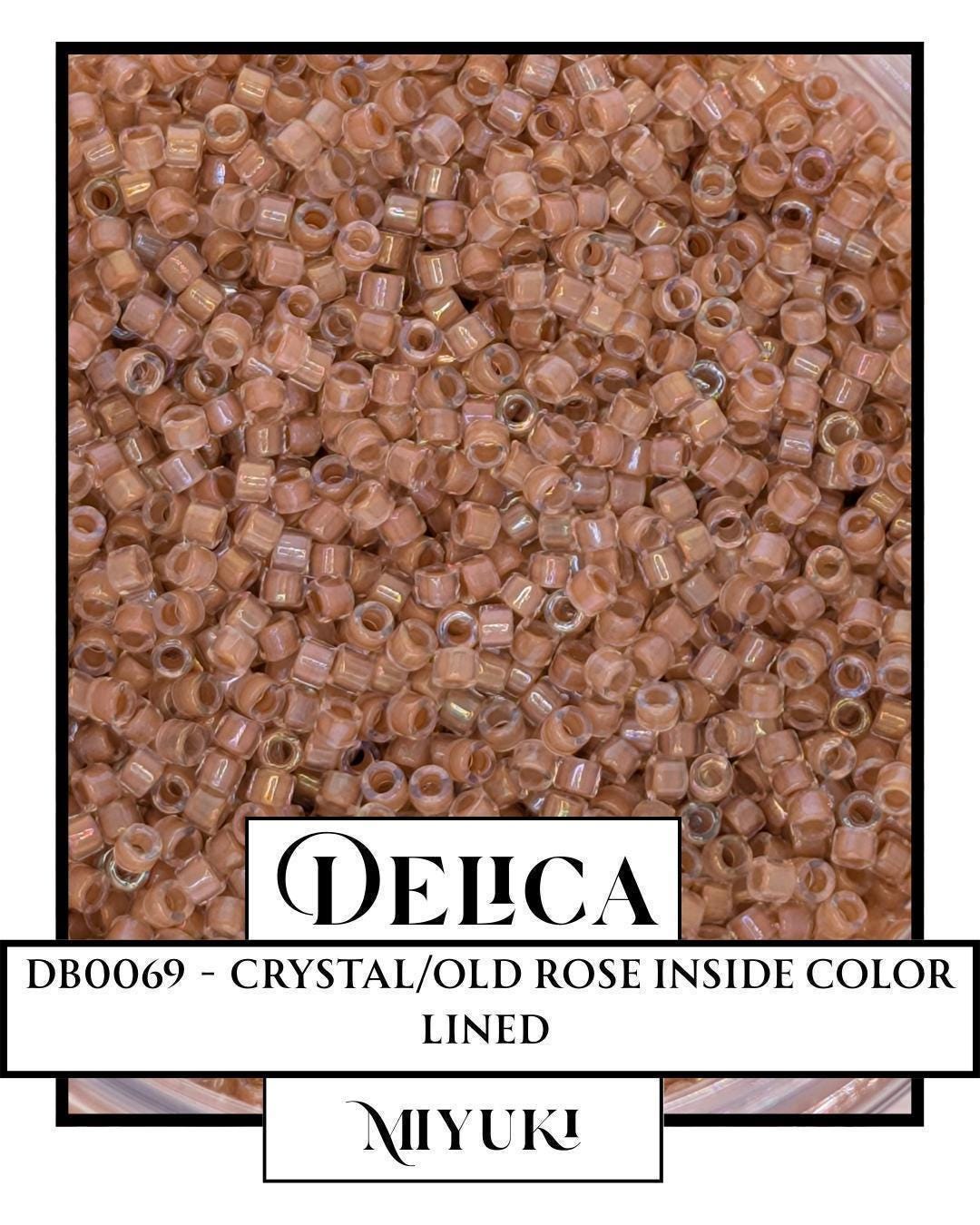 Miyuki Delica Beads - 11/0 Seed Beads Crystal Old Rose in Resealable Mylar Bag