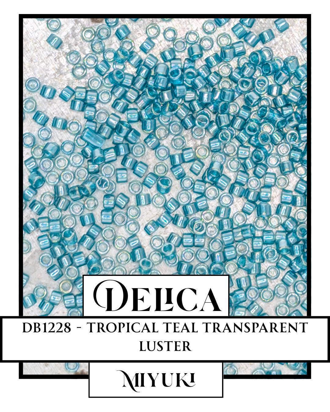 Miyuki Delica Beads - Tropical Teal Size 11/0 Glass Seed Beads | 7g Resealable Bag