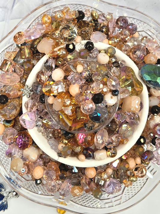 Pink Bead Mix – Assorted Pink Beads Glass Bead Soup for Creative Jewelry Making
