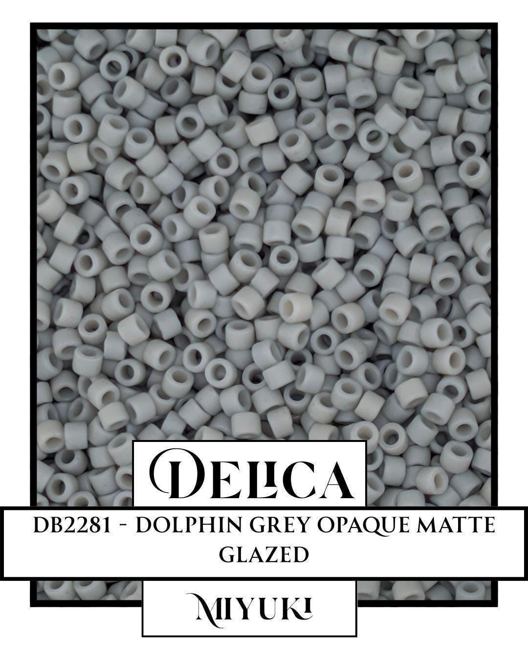 Miyuki Delica Beads – 11/0 Dolphin Grey Matte Glazed Japanese Glass Seed Beads
