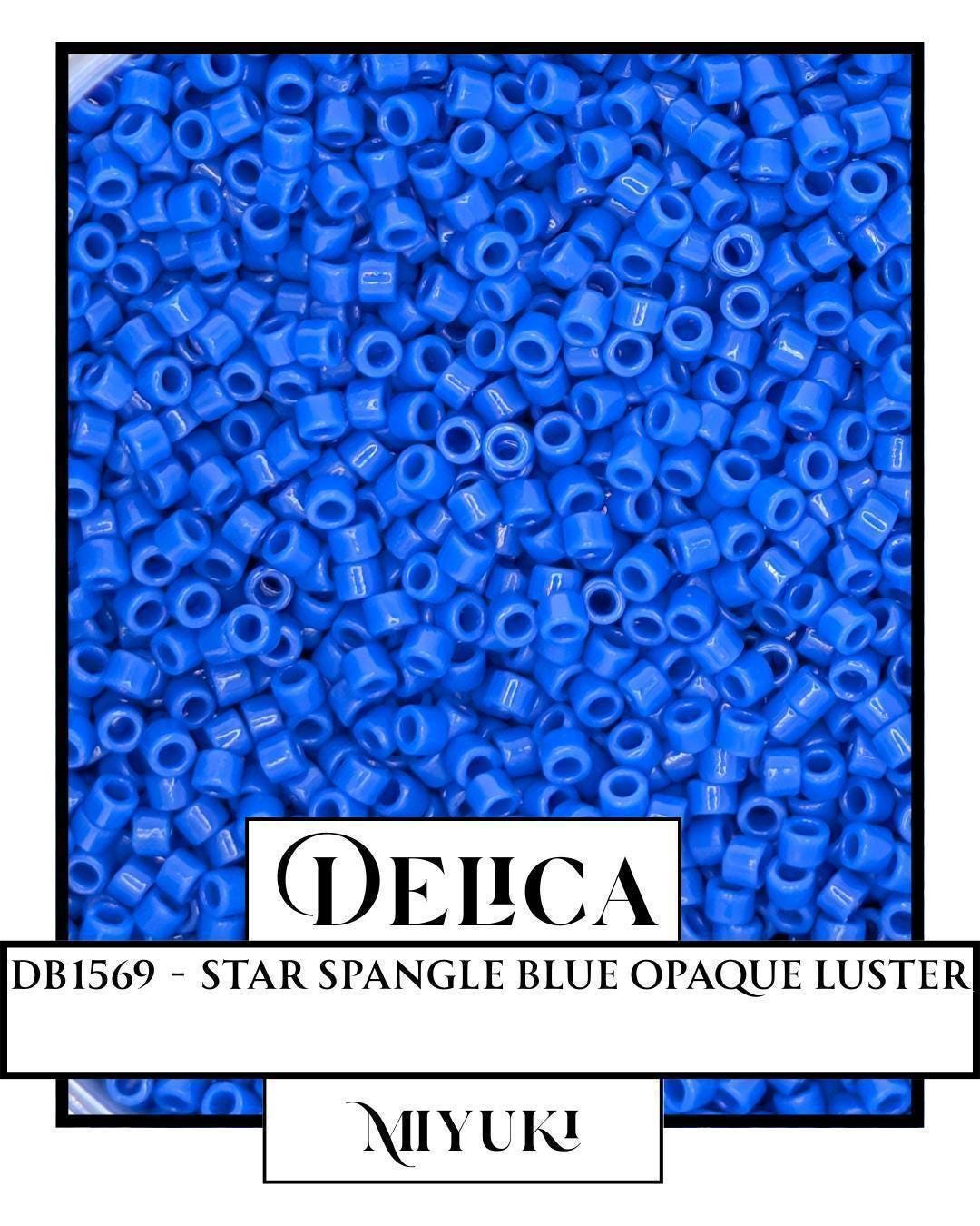 Miyuki Delica Beads – Japanese Glass Seed Beads Size 11/0 Star Spangle Blue
