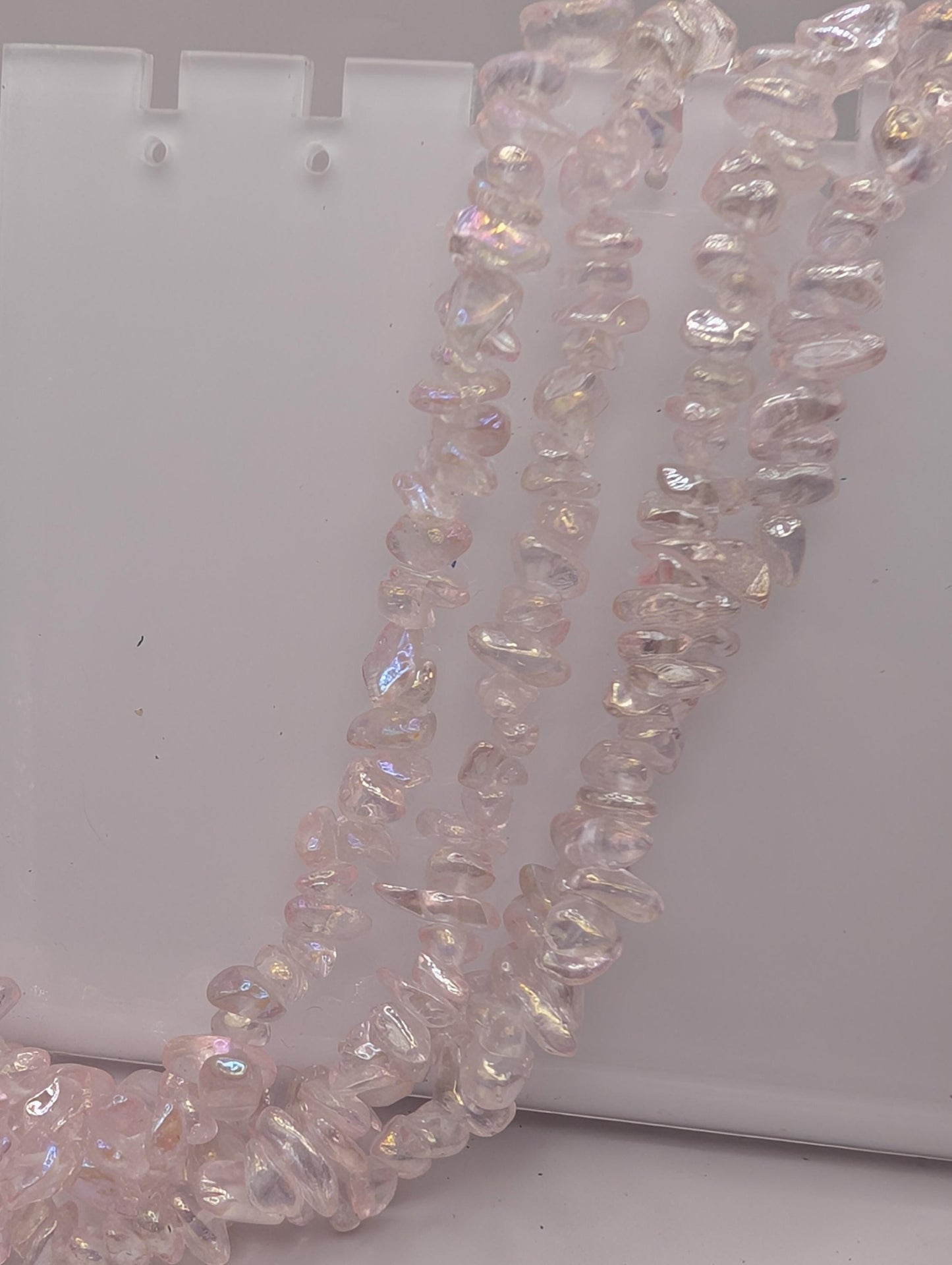 Fire Polished Glass Beads - 36 Inch Strand of Durable Glass Chip Beads for Jewelry Making