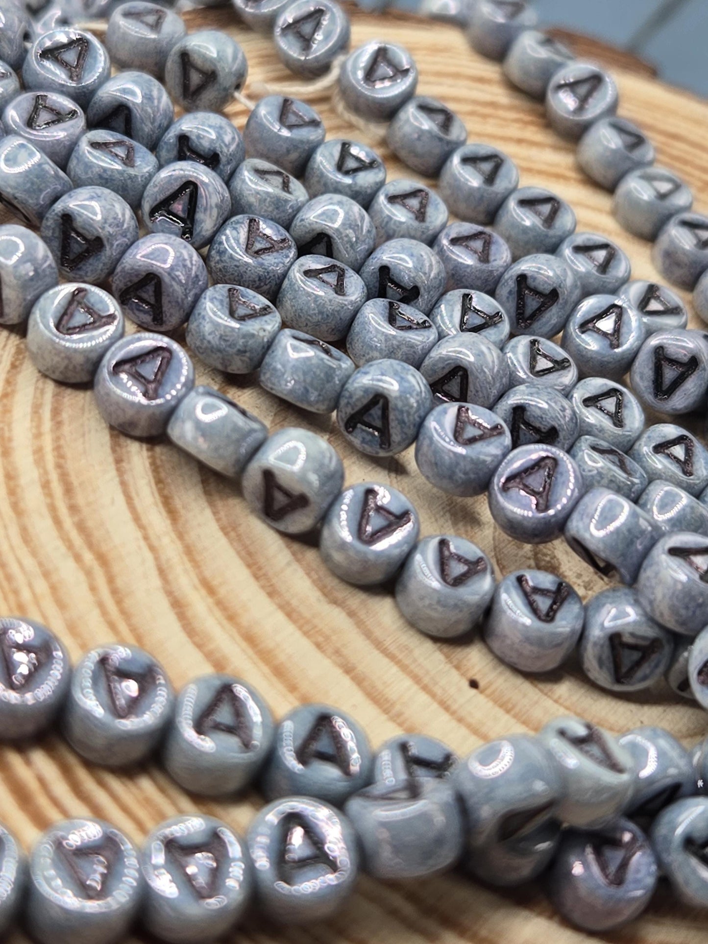 Vintage Czech Beads – 8mm Coin Shaped Glass Beads | Premium Strand