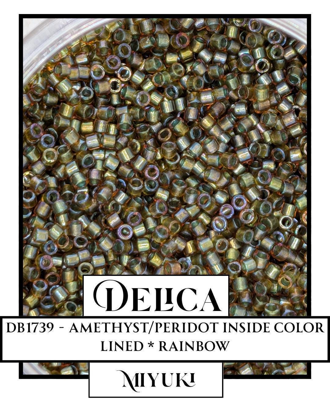 Miyuki Delica Beads 11/0 Amethyst Peridot – Premium Japanese Glass Seed Beads