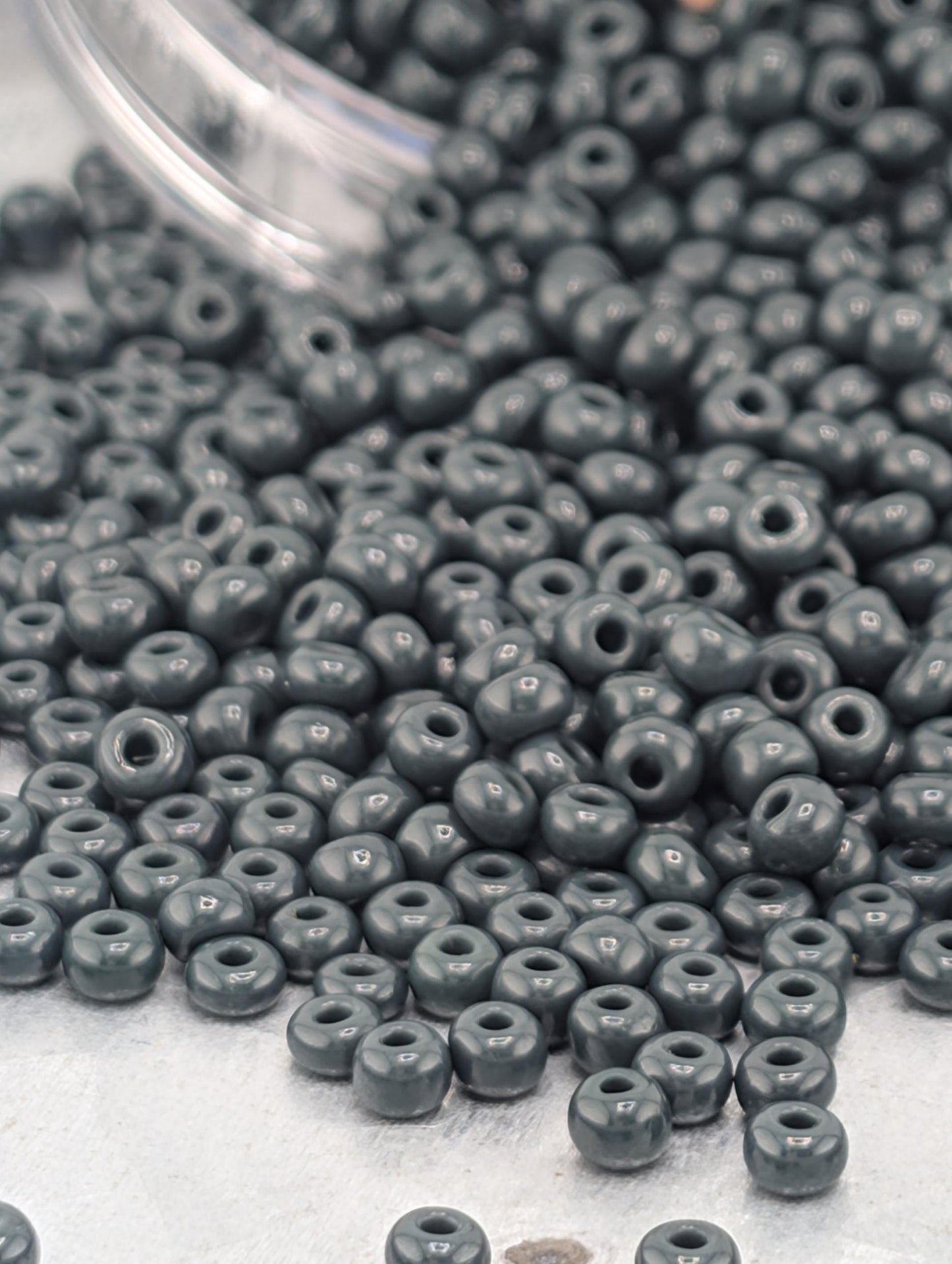 Opaque Forest Green Beads - Preciosa Seed Beads Size 8/0 | 15g Pkg | Jewelry Making Supplies