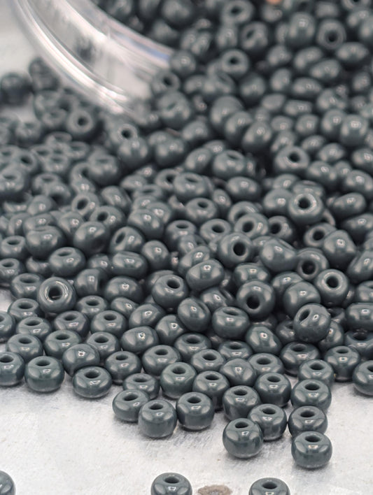 Opaque Forest Green Beads - Preciosa Seed Beads Size 8/0 | 15g Pkg | Jewelry Making Supplies