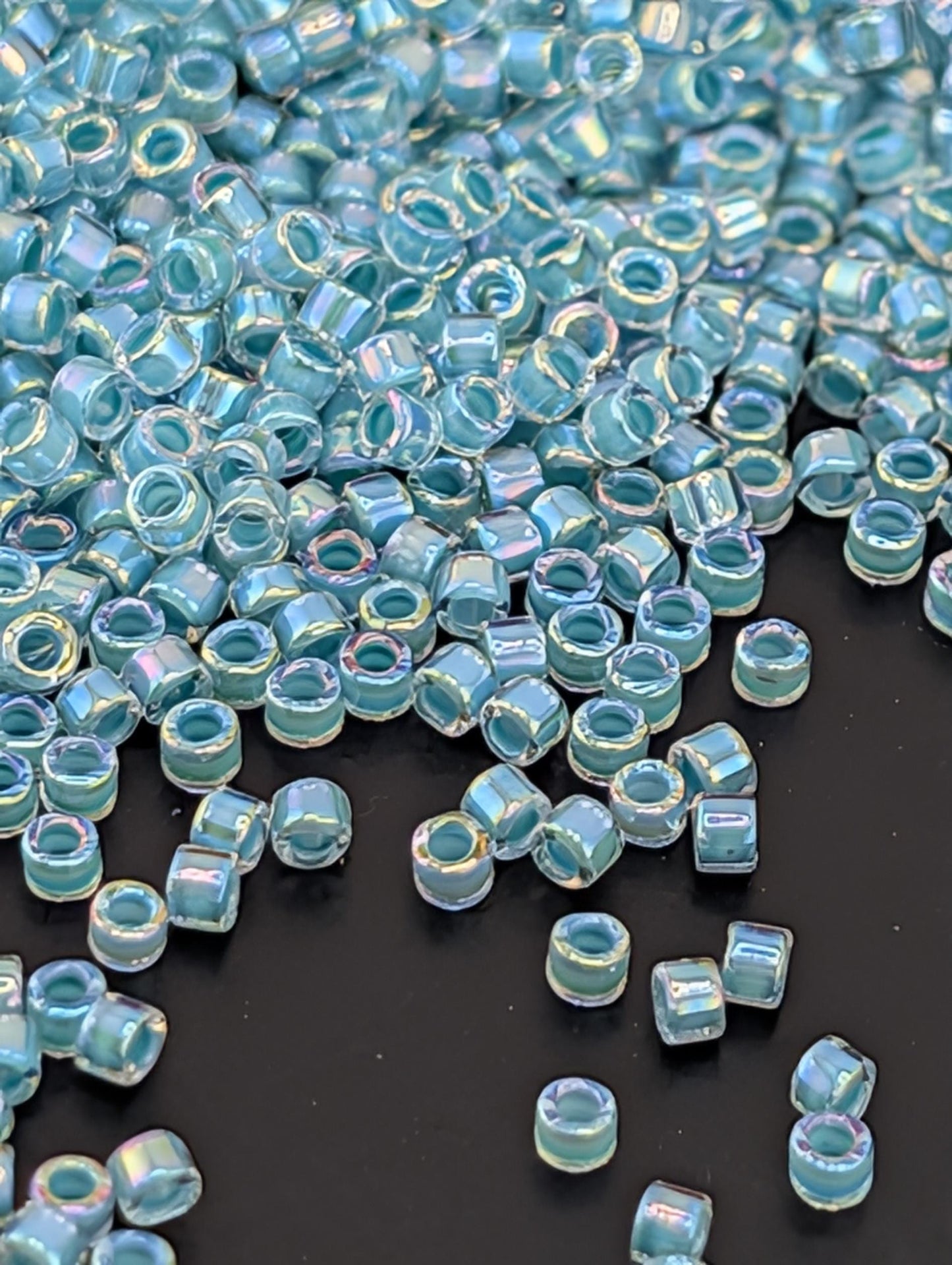 Miyuki Delica Beads - Crystal Aqua ICL/R 11/0 | Premium Japanese Seed Beads 7g