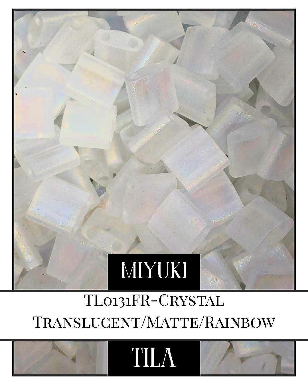 Miyuki Tila Beads – Crystal Translucent 2-Hole Flat Beads 7.5g Package