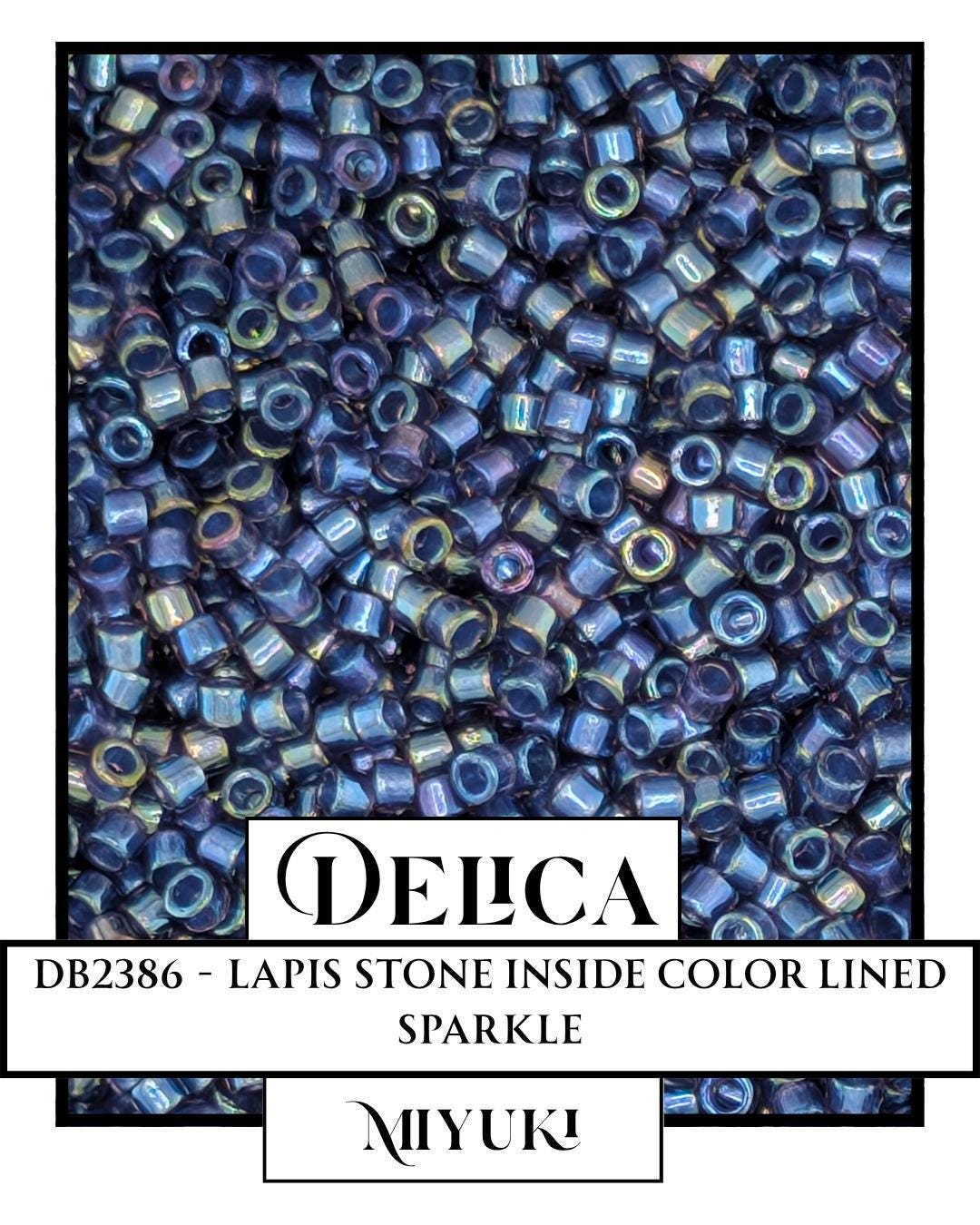 Miyuki Delica Beads - Lapis Stone Blue Sparkle Beads | 7 Gram Seed Bead Jewelry Pack