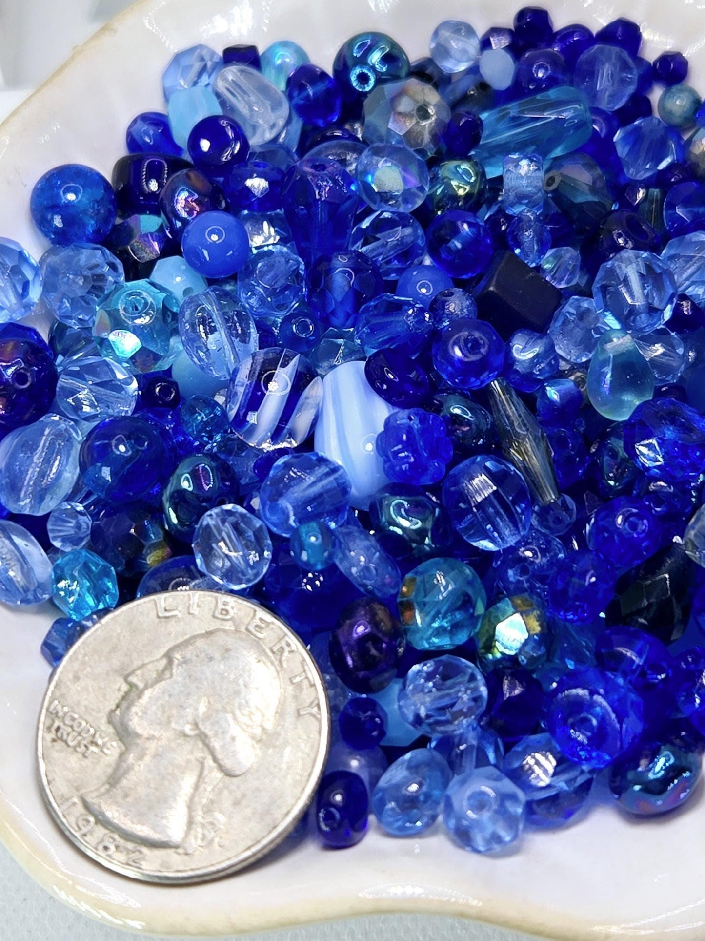 Berry Blue Bead Mix - Glass Bead Assortment | Creative Bulk Craft Beads