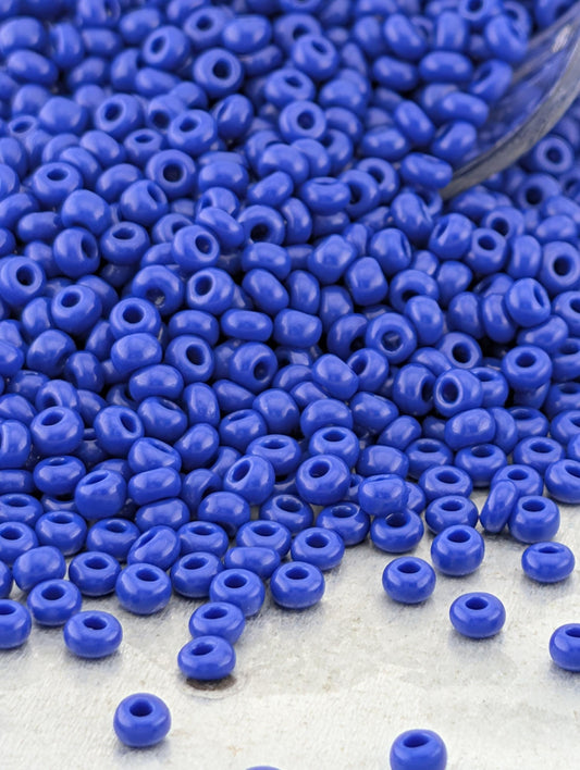 Preciosa Seed Beads – Opaque Blue Lapis Size 8/0 Beadwork Supplies 15g Pkg