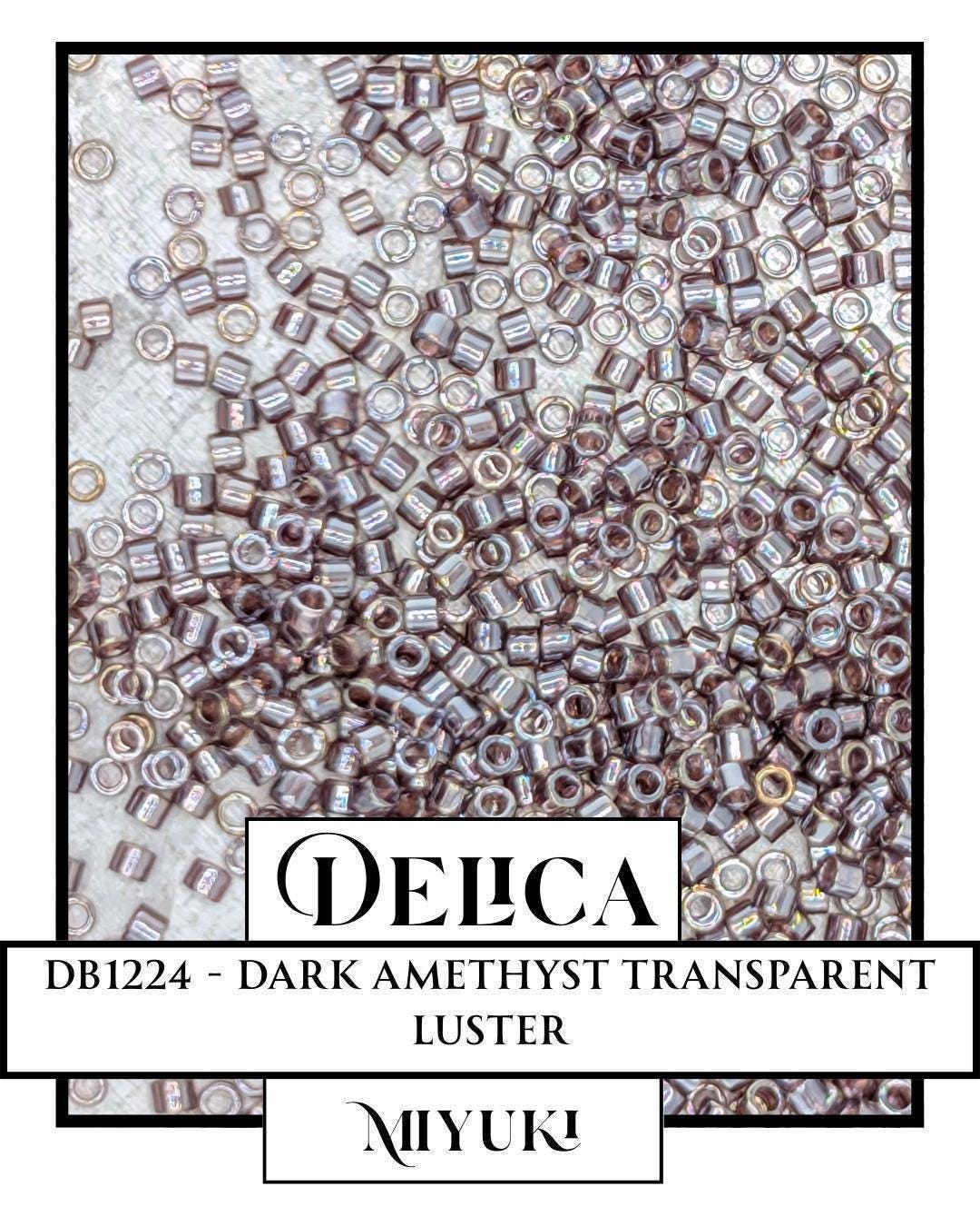 Miyuki Delica Beads - Dark Amethyst 11/0 Japanese Glass Seed Beads, 7g