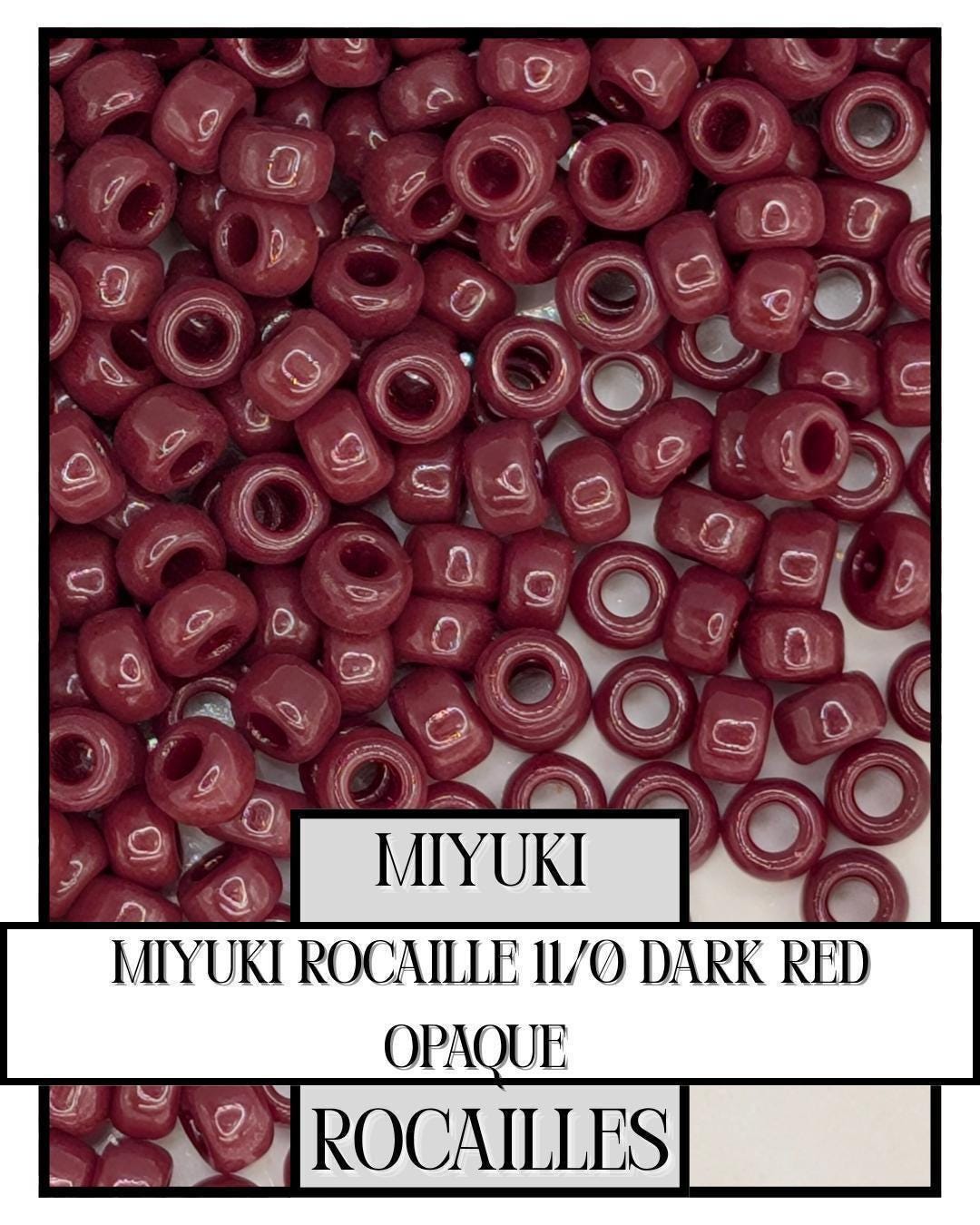 Dark Red Seed Beads - Miyuki 11/0 Opaque Glass Beads for Jewelry Making
