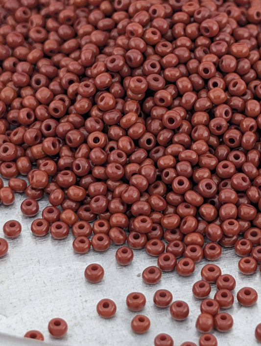 Preciosa Seed Beads Opaque Brown Size 11/0 – Durable Glass Beads for Jewelry Making