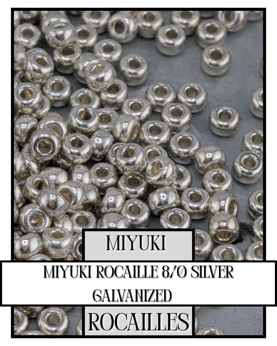 Miyuki Rocaille Beads Silver 8/0 | High-Quality Japanese Seed Beads for Jewelry Craft