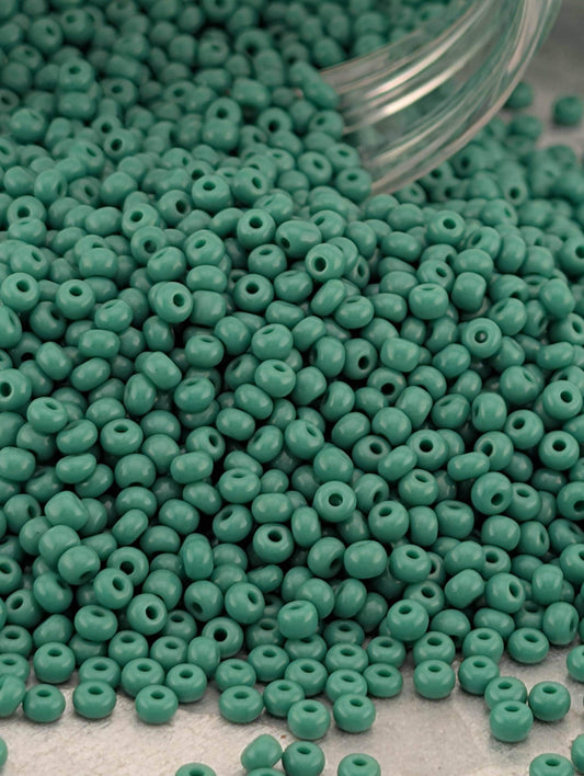 Preciosa Seed Beads Opaque Dark Green Size 10/0 – Durable Czech Glass Beads