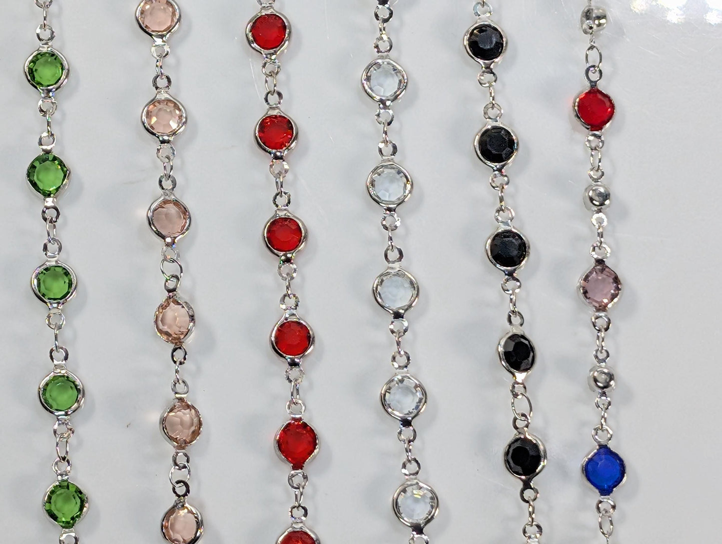 Multi-Color Silver Plated Chain Bulk Chain Silver Plated Chain By The Foot, For Jewelry Making and Crafts