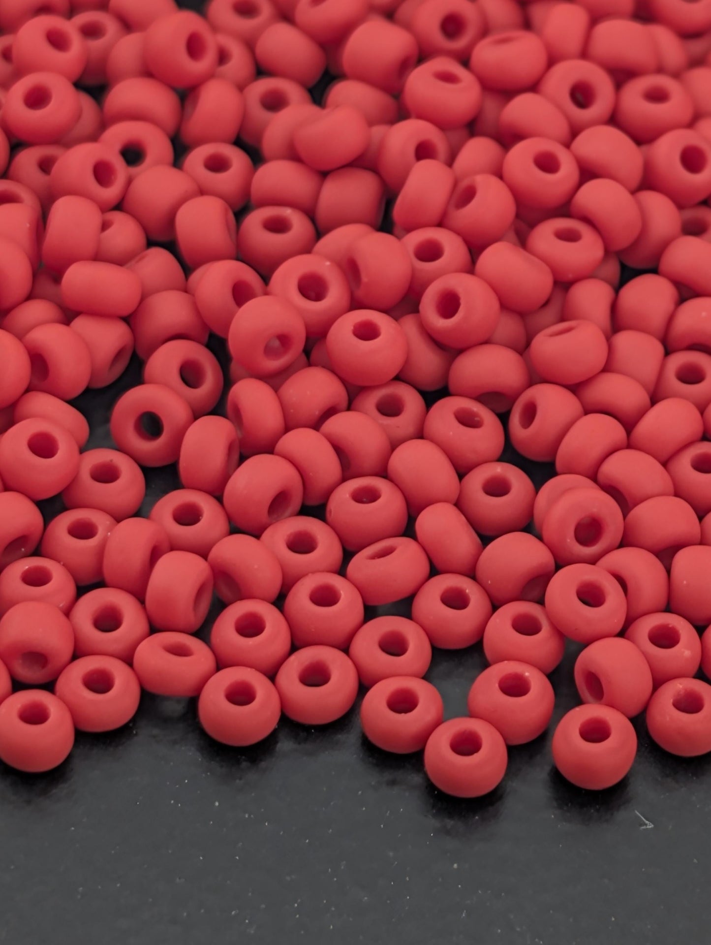 Opaque Matte Red | Preciosa Ornela Seed Beads | Size 11/0 | 15g Pkg ~630 pcs