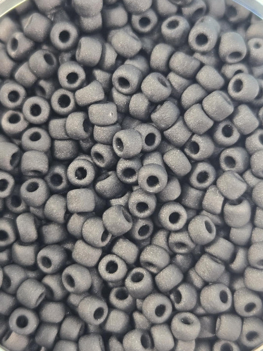8346SB Opaque Matte Black  8/0  Matsuno Seed Beads (15g, ~600 pcs)