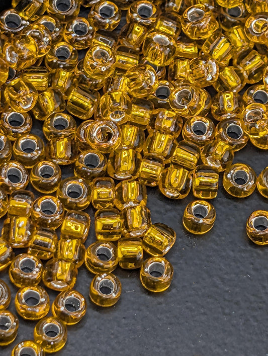 4948SB Silver-Lined Translucent Orange  8/0  Matsuno Seed Beads (15g, ~600 pcs)